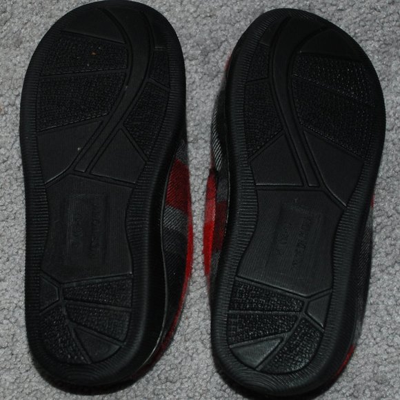 Boys Plaid Slip On Slippers - Size Youth Small (13-1) - Picture 8 of 8